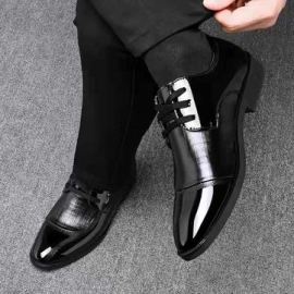 Men Classic Black Lace Up Business Formal Dress Casual Shoes for Formal Shoes