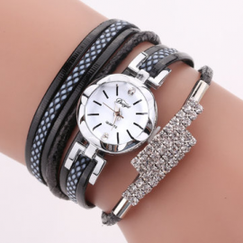 Shining Crystal Women Bracelet Watch Flower Dial Case Tourist Quartz Watch for Watches