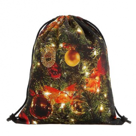 Christmas Backpack Drawstring Shoulder Bag For Women for Backpack