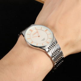 CHENXI Couple Watch Simple Stainless Steel Watch for Couple Watches