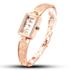 Rose Gold Case Rectangle Dial Design Ladies Bracelet Watch Fashion Style Quartz Watch for Watches