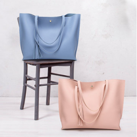 Pure Color Capacity Candy Color Tote Handbag Shoulder Bag For Women for Bags